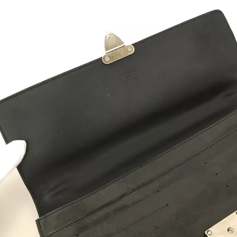 Authentic Louis Vuitton Monogram Mini Glace Anushka GM Hand Bag Black - Picture 10 of 16